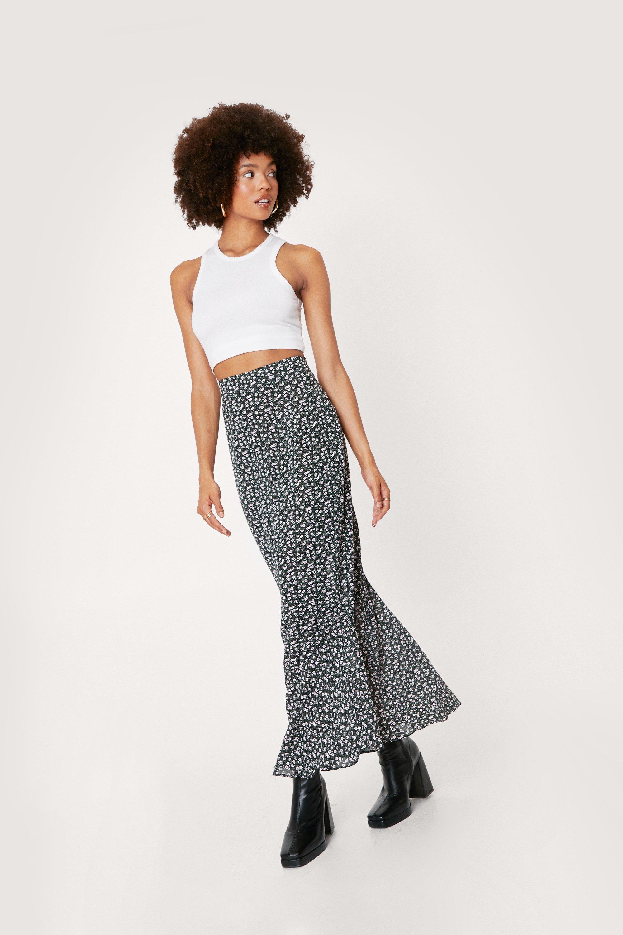 Ditsy Floral Bodycon Maxi Skirt | Nasty Gal